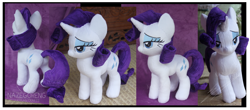 Size: 5244x2316 | Tagged: safe, artist:nazegoreng, rarity, bedroom eyes, cute, irl, photo, plushie