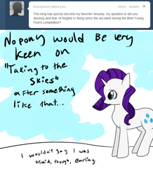 Size: 680x780 | Tagged: safe, artist:moonblizzard, rarity, pony, unicorn, ask, rarity answers, solo, tumblr