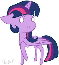 Size: 394x432 | Tagged: safe, artist:vetie, derpibooru import, twilight sparkle, twilight sparkle (alicorn), alicorn, pony, chibi, cute, female, mare, solo