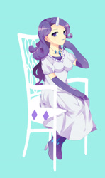 Size: 1570x2660 | Tagged: safe, artist:flora, rarity, human, horned humanization, humanized, light skin, pixiv, solo