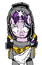 Size: 664x1026 | Tagged: safe, artist:masterkaiser, starlight glimmer, pony, unicorn, crossover, female, grey knights, librarian, magic, mare, paint, psyker, skull, warhammer (game), warhammer 40k, weapon