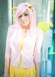 Size: 646x900 | Tagged: safe, fluttershy, human, cosplay, irl, irl human, jessica nigri, photo, solo