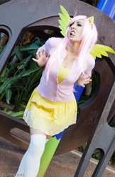 Size: 582x900 | Tagged: safe, fluttershy, human, cosplay, irl, irl human, jessica nigri, photo, solo