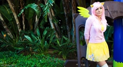 Size: 900x491 | Tagged: safe, fluttershy, human, cosplay, irl, irl human, jessica nigri, photo, solo