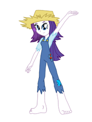 Size: 1024x1365 | Tagged: safe, artist:ferrokiva, rarity, equestria girls, simple ways, barefoot, cankles, feet, rarihick, solo