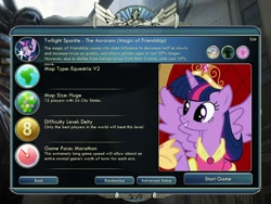 Size: 1024x768 | Tagged: safe, derpibooru import, twilight sparkle, twilight sparkle (alicorn), alicorn, pony, civilization, civilization v, female, game screencap, mare, mod