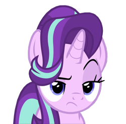 Size: 841x829 | Tagged: safe, screencap, starlight glimmer, pony, unicorn, shadow play, raised eyebrow, reaction image, simple background, solo, transparent background, unamused, vector