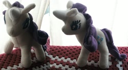 Size: 2672x1472 | Tagged: safe, artist:darkzephyrmoon, rarity, irl, photo, plushie