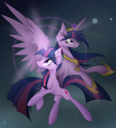 Size: 2277x2500 | Tagged: safe, artist:ardas91, derpibooru import, twilight sparkle, twilight sparkle (alicorn), alicorn, pony, chest fluff, duality, female, mare