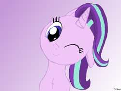 Size: 1000x750 | Tagged: safe, artist:jetronic, starlight glimmer, pony, unicorn, female, gradient background, looking at you, mare, smiling, solo