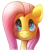 Size: 1000x1000 | Tagged: safe, artist:zoiby, fluttershy, pegasus, pony, bust, portrait, solo