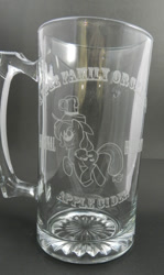 Size: 570x956 | Tagged: safe, artist:toyponystudios, applejack, earth pony, pony, beer stein, etsy, mug, photo