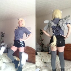 Size: 2400x2400 | Tagged: safe, artist:tayykitsune, derpy hooves, human, clothes, cosplay, irl, irl human, photo, socks