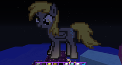 Size: 854x458 | Tagged: safe, artist:tayykitsune, derpy hooves, pegasus, pony, female, game screencap, mare, minecraft, minecraft pixel art, pixel art, solo