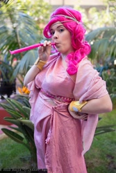 Size: 1365x2048 | Tagged: safe, artist:tiny rage cosplay, pinkie pie, human, 2013, anime los angeles, cosplay, irl, irl human, party horn, photo, solo