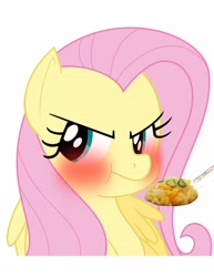 Size: 2550x3300 | Tagged: safe, fluttershy, pegasus, pony, blushing, female, mare, pink mane, solo, yellow coat