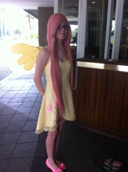 Size: 1936x2592 | Tagged: safe, artist:fightingjoker, fluttershy, human, cosplay, glasses, irl, irl human, metrocon, photo, solo