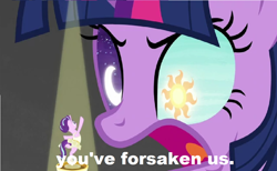 Size: 1024x631 | Tagged: safe, edit, edited screencap, screencap, starlight glimmer, twilight sparkle, twilight sparkle (alicorn), alicorn, pony, unicorn, a royal problem, duo, reference, samurai jack