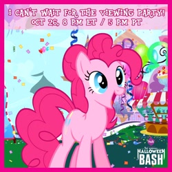 Size: 808x808 | Tagged: safe, pinkie pie, earth pony, pony, hub logo, hubble, official, solo