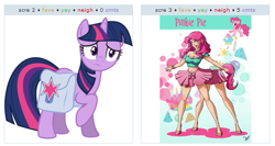 Size: 537x286 | Tagged: safe, derpibooru import, twilight sparkle, taur, exploitable meme, humanized, humantaur, juxtaposition, juxtaposition win