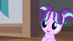 Size: 1366x768 | Tagged: safe, screencap, starlight glimmer, pony, unicorn, uncommon bond, cute, female, filly, solo