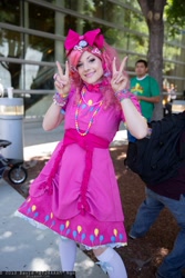 Size: 1365x2048 | Tagged: safe, artist:alcblueyes, pinkie pie, human, cosplay, fanimecon, irl, irl human, photo