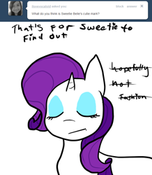 Size: 680x780 | Tagged: safe, artist:moonblizzard, rarity, pony, unicorn, ask, rarity answers, solo, tumblr