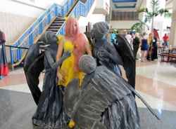 Size: 3922x2892 | Tagged: safe, artist:chibibluishi, fluttershy, human, convention, cosplay, crossover, doctor who, irl, irl human, metrocon, photo, weeping angels