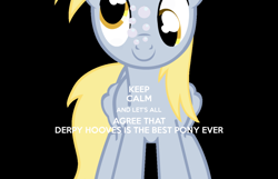 Size: 1400x900 | Tagged: safe, artist:ralek, artist:woodyramesses17, derpy hooves, black background, cutie mark, double rainboom puppet, keep calm, keep calm and carry on, looking at you, looking away, meme, simple background, solo, text, vector, wallpaper