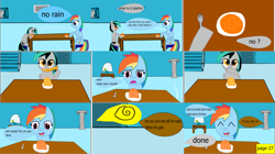 Size: 3873x2166 | Tagged: safe, artist:mellowbomb, derpibooru import, rainbow dash, oc, oc:closingrain, oc:doctor dexter wise, pegasus, pony, comic:calamity fateful, 1000 hours in ms paint, dialogue