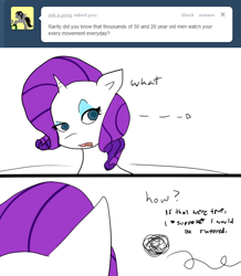 Size: 680x780 | Tagged: safe, artist:moonblizzard, rarity, pony, unicorn, ask, rarity answers, solo, tumblr