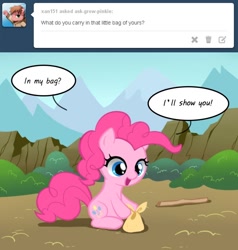 Size: 600x630 | Tagged: safe, artist:apzzang, pinkie pie, earth pony, pony, ask-grow-pinkie, solo, tumblr