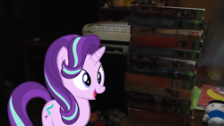 Size: 1696x954 | Tagged: safe, starlight glimmer, irl, photo, ponies in real life, veggietales, vhs