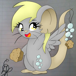 Size: 584x586 | Tagged: safe, artist:derpfacederpy, derpy hooves, mouse, derpy mouse, mousified, solo, species swap, transformice