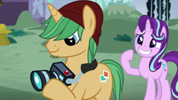 Size: 1920x1080 | Tagged: safe, screencap, snapshot, starlight glimmer, pony, unicorn, a royal problem, camera, hat