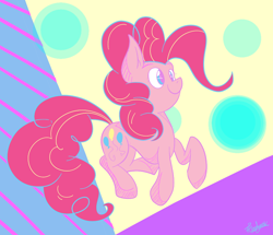 Size: 954x820 | Tagged: safe, artist:fledgex, pinkie pie, earth pony, pony, female, mare, signature, smiling, solo