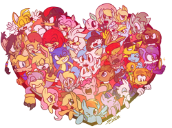 Size: 1000x746 | Tagged: safe, artist:sonicsketch, derpibooru import, applejack, derpy hooves, doctor whooves, fluttershy, pinkie pie, rainbow dash, rarity, twilight sparkle, twilight sparkle (alicorn), alicorn, changeling, earth pony, pegasus, pony, unicorn, amy rose, antoine d'coolette, archie comics, bunnie rabbot, charmander, chipple, crossover, cute, female, freedom fighters, guntz, heart, klonoa, knuckles the echidna, lupe, lupe wolf, mane six, mare, miles "tails" prower, nicole, nicole the holo-lynx, pokémon, pokémon mystery dungeon, rayman, riolu, rotor walrus, sally acorn, shadow the hedgehog, silver the hedgehog, sonic the hedgehog, sonic the hedgehog (series), totodile, zigzagoon
