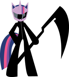 Size: 450x500 | Tagged: safe, artist:sonic-chaos, derpibooru import, twilight sparkle, anime, celty sturluson, crossover, durarara, japanese, miyuki sawashiro, simple background, transparent background, voice actor joke