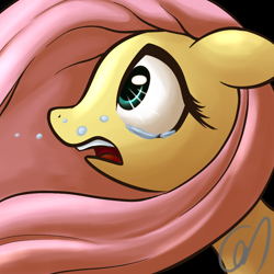 Size: 1024x1024 | Tagged: safe, artist:greeny-nyte, fluttershy, pegasus, pony, crying, fluttercry, solo