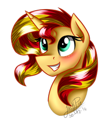 Size: 1300x1500 | Tagged: safe, artist:jack-pie, sunset shimmer, pony, equestria girls, cute, happy, shimmerbetes, signature, solo