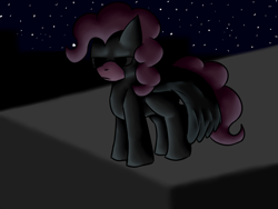 Size: 1024x768 | Tagged: safe, artist:frostleaf9, pinkie pie, earth pony, pony, batman, female, mare, pink coat, pink mane, solo