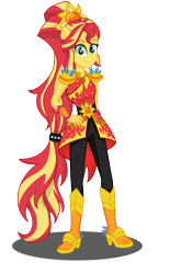 Size: 2840x4587 | Tagged: safe, artist:deannaphantom13, sunset shimmer, equestria girls, legend of everfree, absurd resolution, clothes, crystal guardian, dress, hasbro, hasbro studios, ponied up, simple background, solo, super ponied up, transparent background