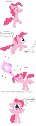 Size: 1648x5684 | Tagged: safe, artist:pupster0071, pinkie pie, alicorn, pegasus, pony, unicorn, alicorn party, alicornified, all pony races, bipedal, magic, pinkiecorn, race swap, speech bubble, xk-class end-of-the-world scenario