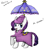 Size: 680x780 | Tagged: safe, artist:moonblizzard, rarity, pony, unicorn, ask, clothes, hat, rarity answers, solo, tumblr, umbrella