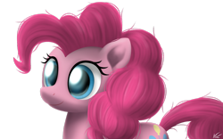 Size: 1280x800 | Tagged: safe, artist:symbianl, pinkie pie, earth pony, pony, female, mare, pink coat, pink mane, simple background, solo, transparent background