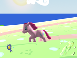 Size: 800x600 | Tagged: safe, pinkie pie, changeling, earth pony, pony, fan game, game, low poly, mod