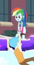 Size: 278x526 | Tagged: safe, derpibooru import, screencap, bright idea, rainbow dash, equestria girls, friendship games, cropped, cute, dashabetes