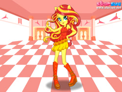 Size: 800x600 | Tagged: safe, artist:sunny-flare-v77, sunset shimmer, equestria girls, clothes, female, solo, two toned hair