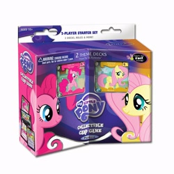 Size: 1600x1599 | Tagged: safe, fluttershy, pinkie pie, earth pony, pegasus, pony, ccg, enterplay, mlp trading card game