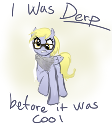 Size: 491x552 | Tagged: safe, artist:emizu, derpy hooves, pegasus, pony, before it was cool, clothes, female, glasses, hipster, mare, scarf, solo